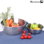 [SILVERSTAR] Stainless Steel Mixing Bowl Set(Excluding the lid) – Durable, Stain & Odor Resistant, Built-In Measuring Scale, No-Spill Water Nozzle Design - Made in Korea
